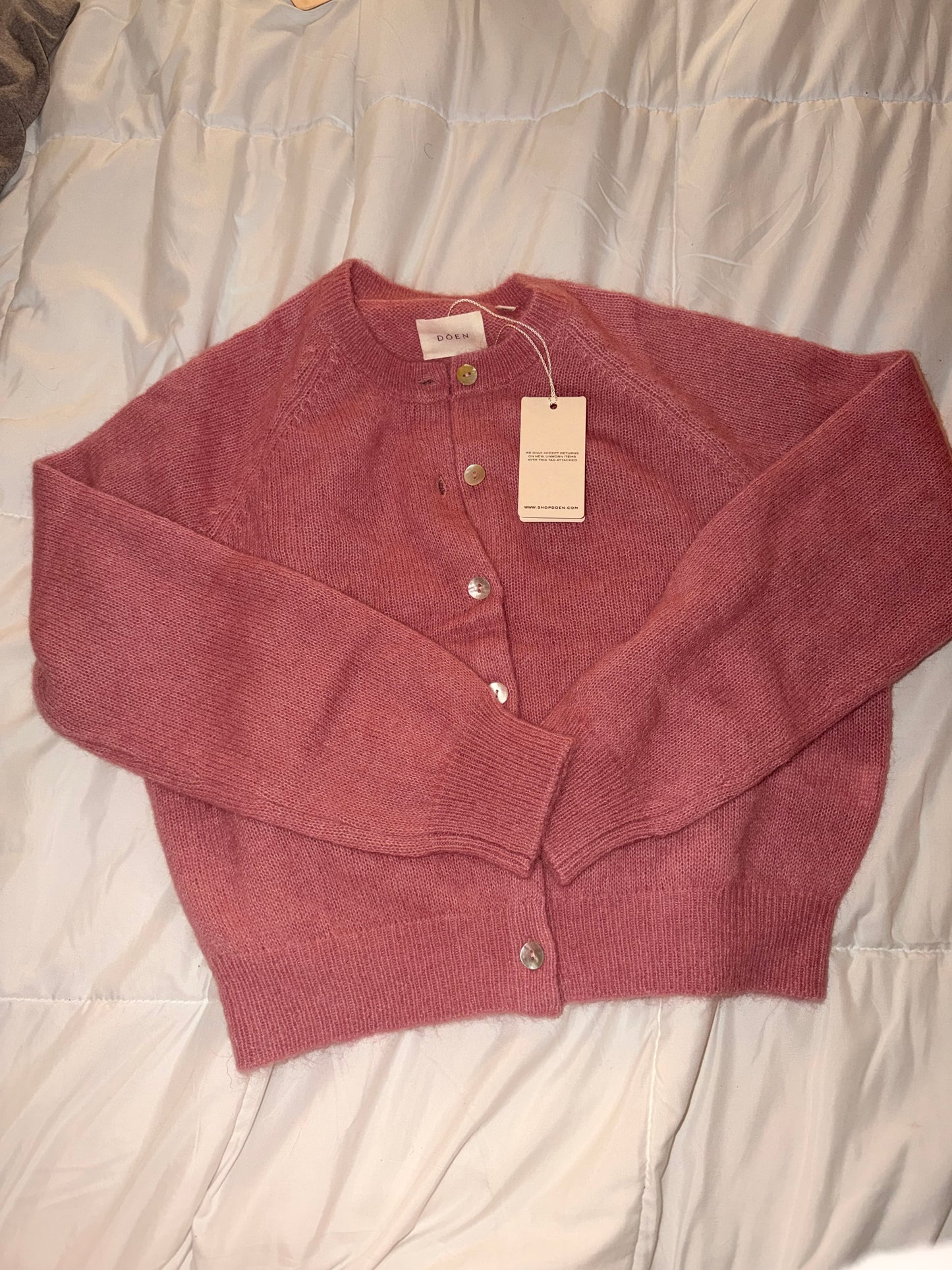 Doen Rose Pink Cardigan