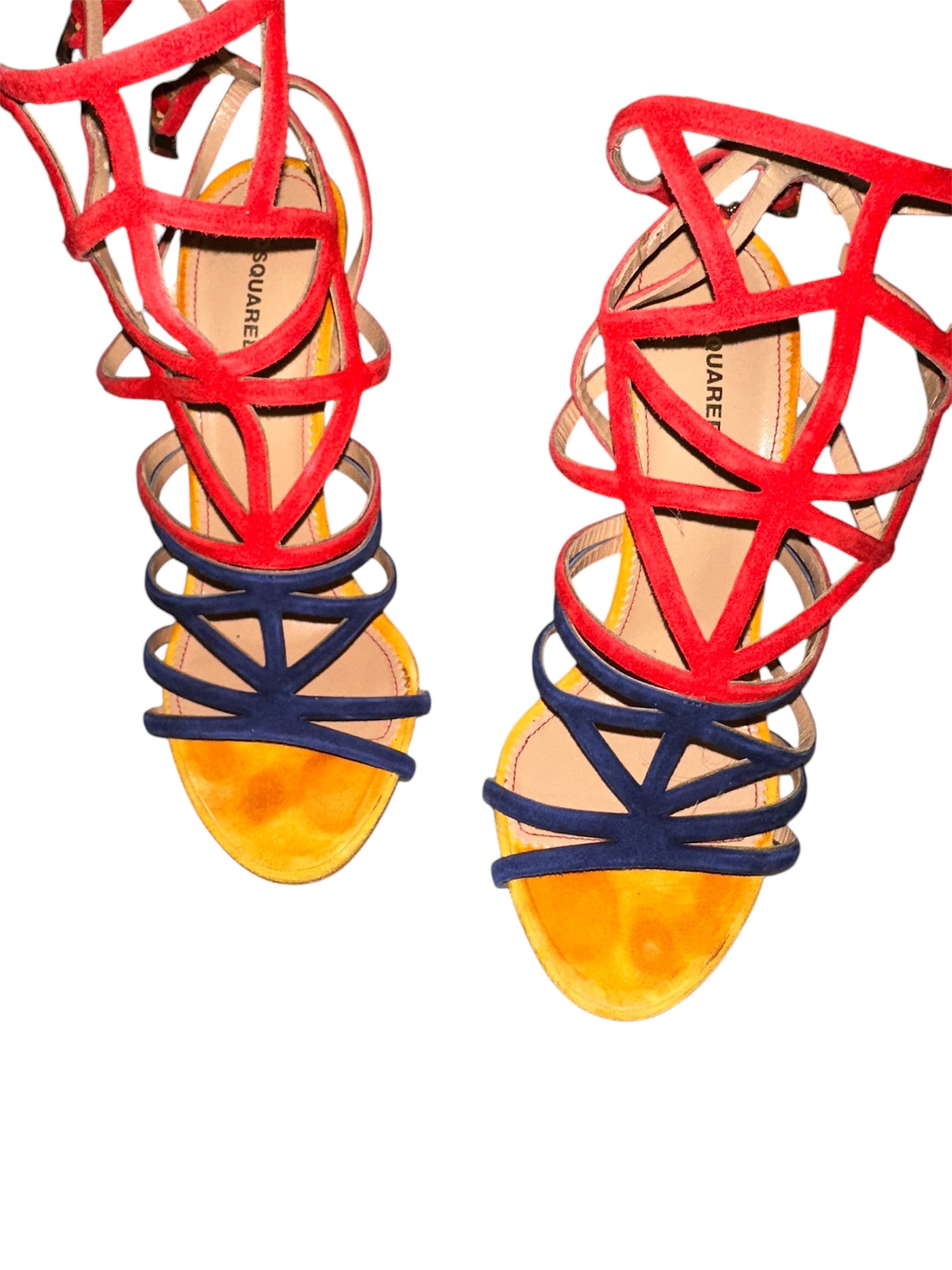 DSQUARED strappy color block sandal