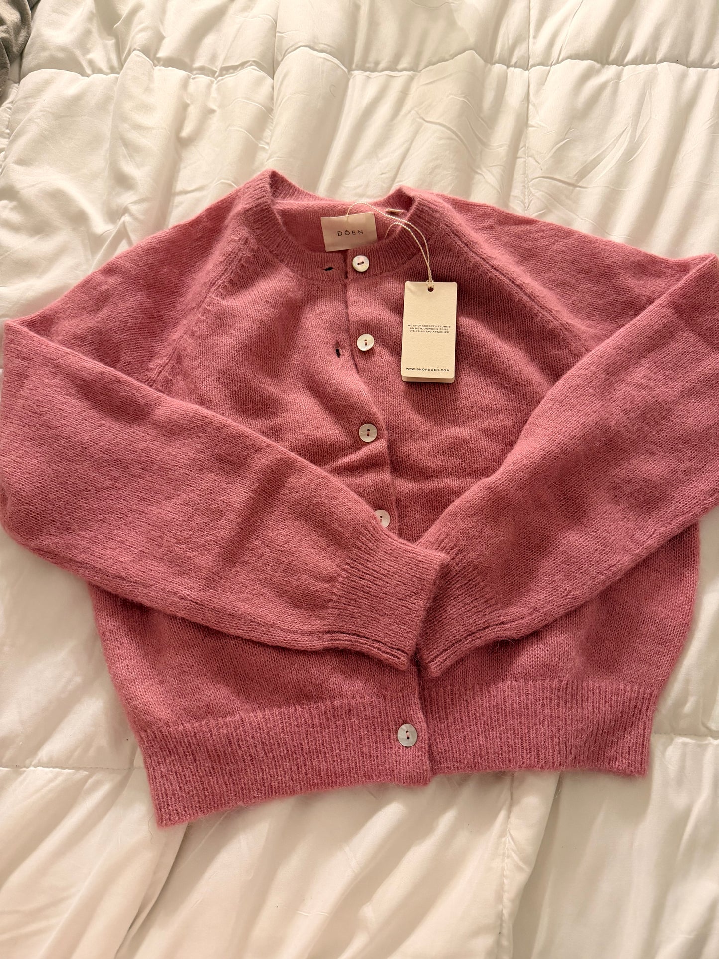 Doen Rose Pink Cardigan