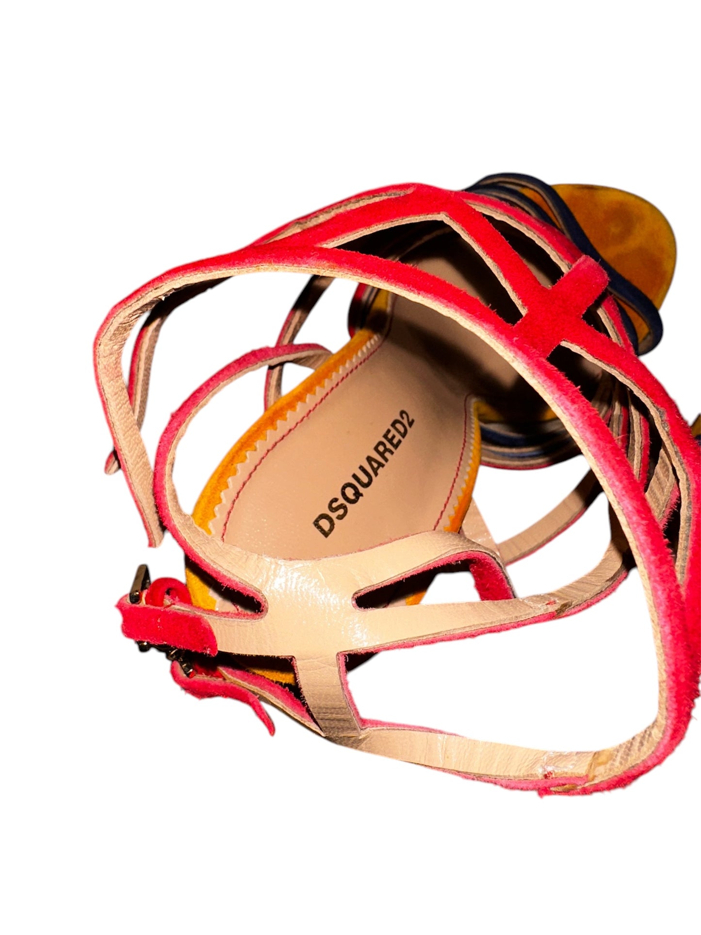 DSQUARED strappy color block sandal