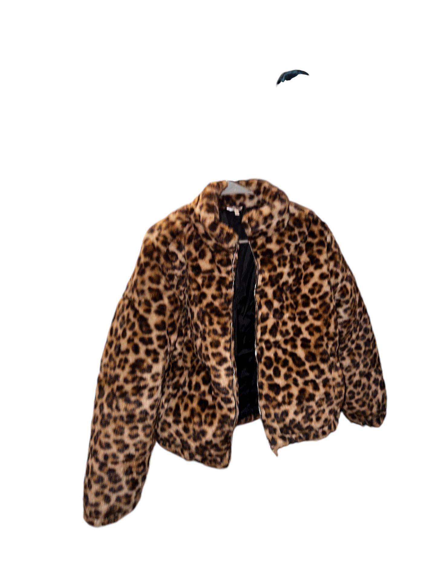 Faux Fur Leopard Bomber Jacket