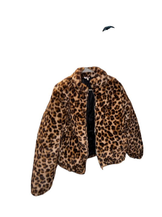 Faux Fur Leopard Bomber Jacket