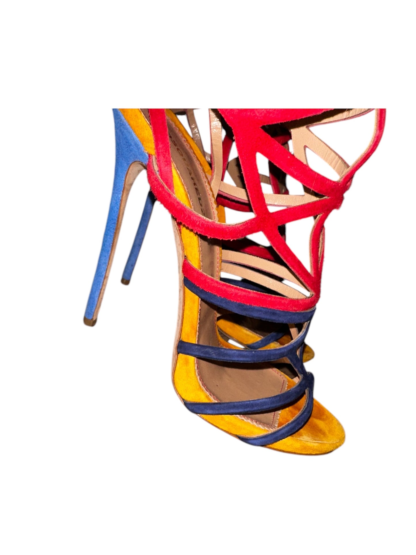 DSQUARED strappy color block sandal