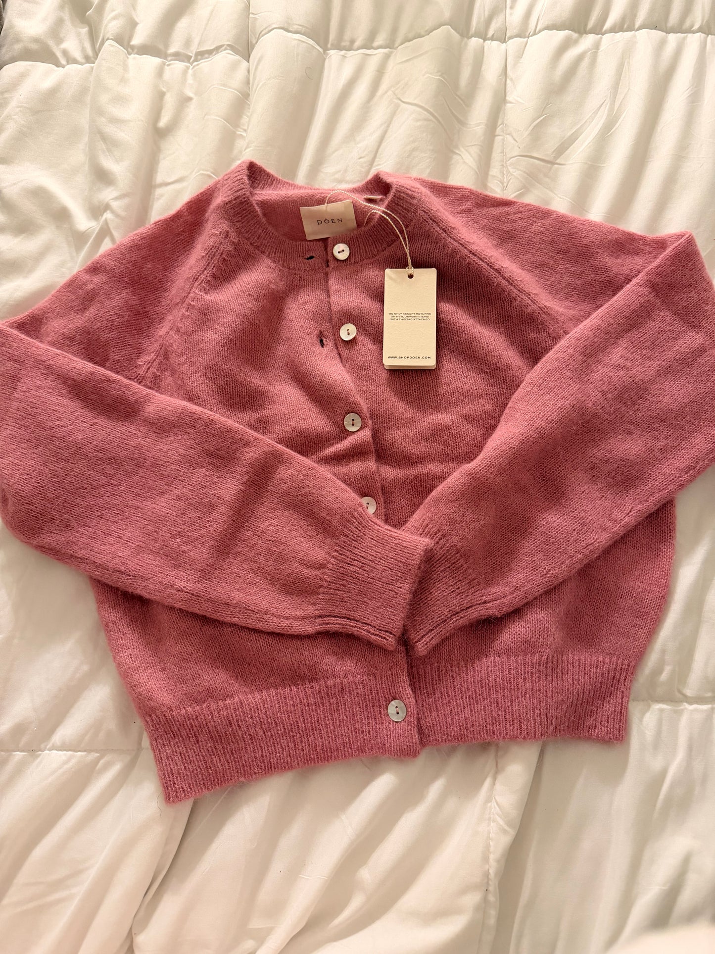 Doen Rose Pink Cardigan