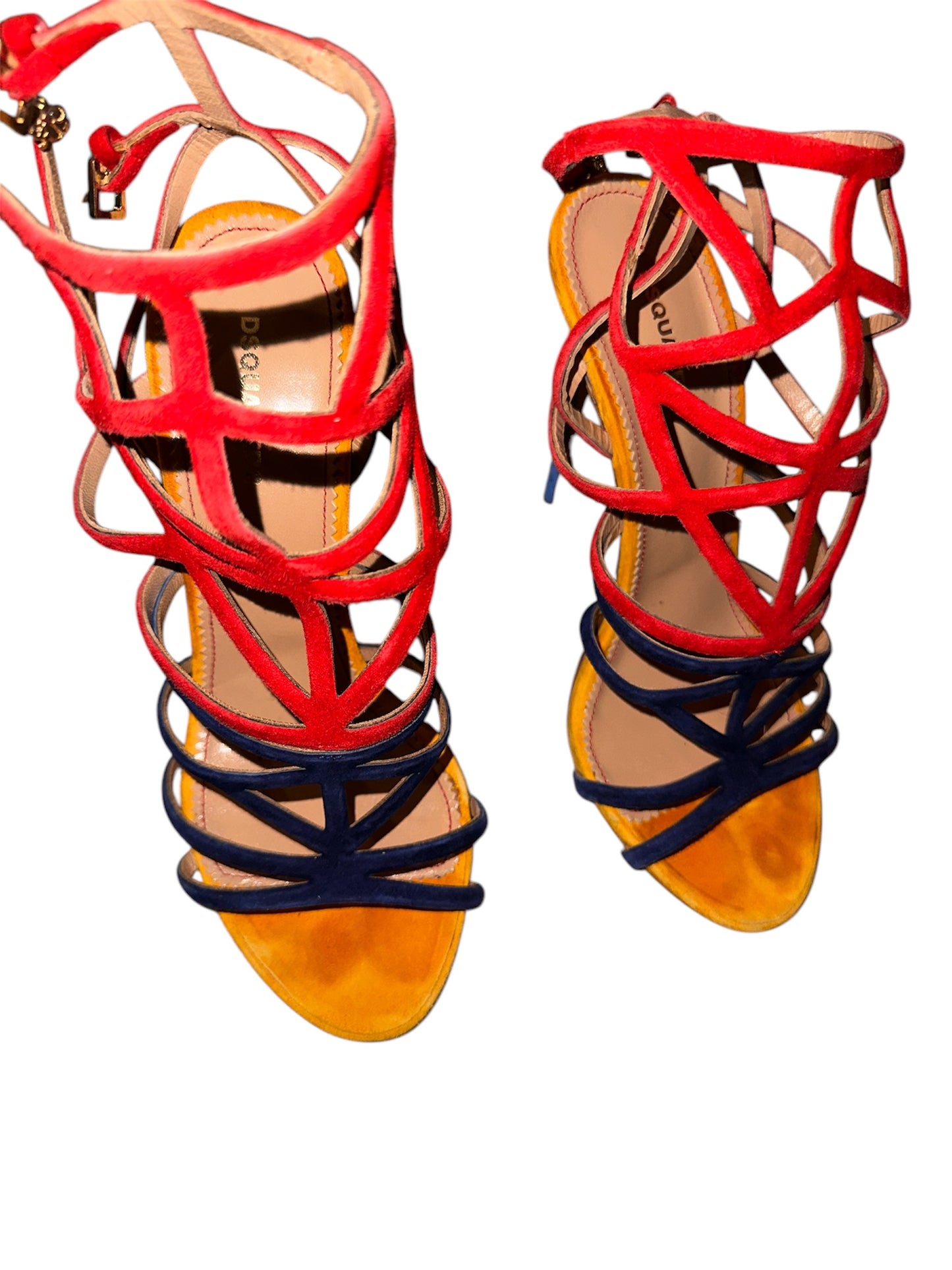 DSQUARED strappy color block sandal